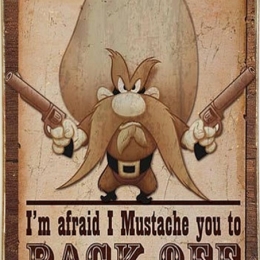 Ρετρό πίνακας χειροποίητος mustache