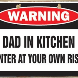 Ρετρό πίνακας χειροποίητος dad in kitchen