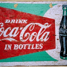 Ρετρό πίνακας χειροποίητος wall Coca Cola
