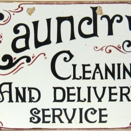 Ρετρό πίνακας χειροποίητος laundry and delivery