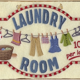 Ρετρό πίνακας χειροποίητος laundry room