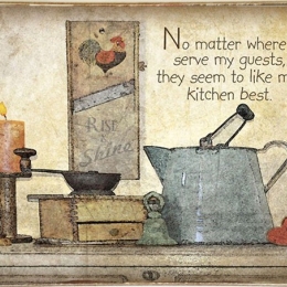 Ρετρό πίνακας χειροποίητος kitchen drawing