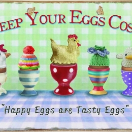 Ρετρό πίνακας χειροποίητος cosy eggs