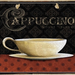 Ρετρό πίνακας χειροποίητος cappuccino