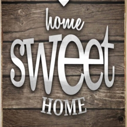 Home sweet home vintage πίνακας χειροποίητος