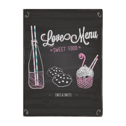 Love menu ξύλινος πίνακας