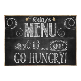 Today's menu ξύλινος πίνακας