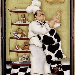 Cook ξύλινος πίνακας χειροποίητος