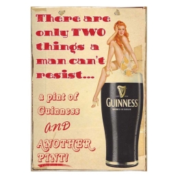 Guiness beer ξύλινος πίνακας χειροποίητος