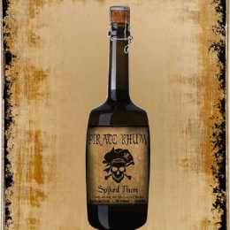 Rum ξύλινος πίνακας χειροποίητος