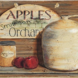 Apple marmalade ξύλινος πίνακας χειροποίητος
