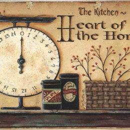 Kitchen ξύλινος πίνακας χειροποίητος