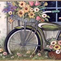 Vintage garden ξύλινος πίνακας χειροποίητος