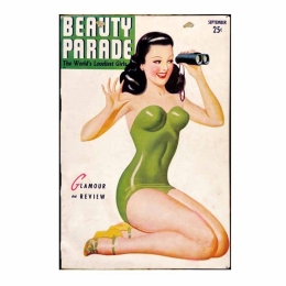 Beauty parade vintage ξύλινος πίνακας
