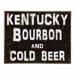 Bourbon and beer vintage ξύλινος πίνακας 30x20 εκ
