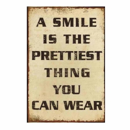 A smile vintage ξύλινο πινακάκι