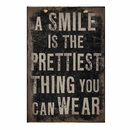 Smile vintage ξύλινο πινακάκι