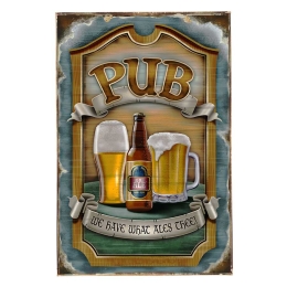 Pub vintage ξύλινο πινακάκι