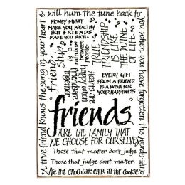 Friends vintage ξύλινο πινακάκι