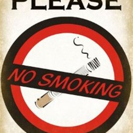No smoking vintage ξύλινο πινακάκι 20x30 εκ