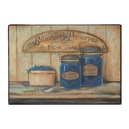 Blueberries vintage ξύλινος πίνακας