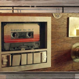 80's cassette retro ξύλινος πίνακας
