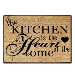 Kitchen is the heart of the home vintage ξύλινος πίνακας