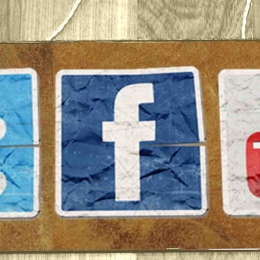 Social media web ξύλινος χειροποίητος πίνακας