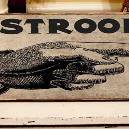 Restrooms vintage ξύλινος πίνακας