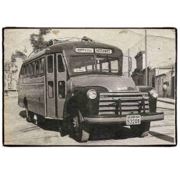 Vintage πίνακας χειροποίητος  ΚΤΕΛ Κοζάνης