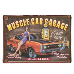 Vintage ξύλινο χειροποίητο πινακάκι garage