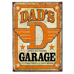 Vintage πινακάκι dad 's garage 