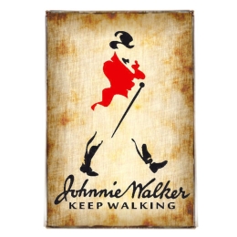 Keep walking vintage διακοσμητικό πινακάκι 