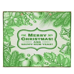 Merry Christmas πράσινο vintage Χριστουγεννιάτικο ξύλινο πινακάκι