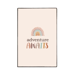 Adventure awaits χειροποίητο ξύλινο πινακάκι παιδικό