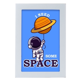 Need some space  χειροποίητο ξύλινο πινακάκι παιδικό 23x33 εκ