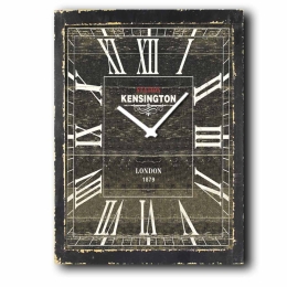 Kensington ρολόι τοίχου ξύλινο χειροποίητο 48x64 εκ
