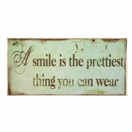 Vintage χειροποίητος πίνακας the prettiest thing 26x13 εκ