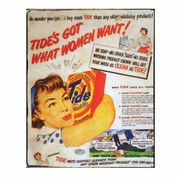 Ρετρο πίνακας με διαφήμιση Tide 20x25 εκ