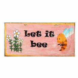 Διακοσμητικό χειροποίητο πινακάκι let it bee 26x13 εκ