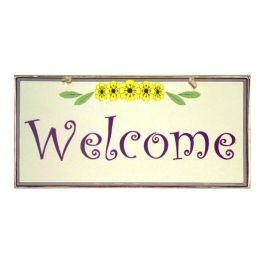 Vintage πινακάκι χειροποίητο welcome