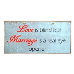 Πίνακας χειροποίητος love marriage 26x13 εκ