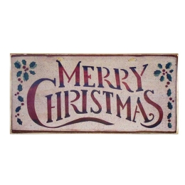 Xειροποίητο Χριστουγεννιάτικο ταμπελάκι Merry Christmas 26x13 εκ
