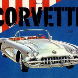 Πίνακας χειροποίητος Corvette 1958