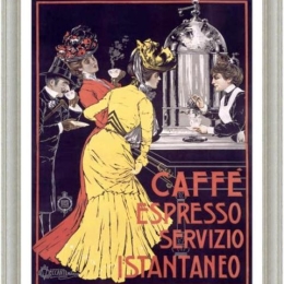 Πίνακας χειροποίητος vintage caffe espresso 20x25 εκ