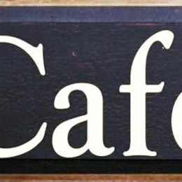 Vintage ξύλινος χειροποίητος πίνακας cafe