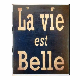 Πίνακας χειροποίητος la vie est belle 20x25 εκ