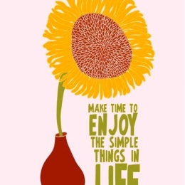 Πίνακας χειροποίητος enjoy simple things 20x25 εκ