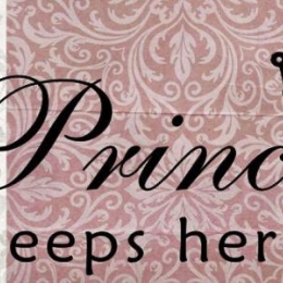Ξύλινος ρετρό πίνακας χειροποίητος the princess sleeps here 26x13 εκ