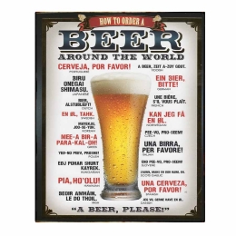 How to order a beer vintage πίνακας χειροποίητος
